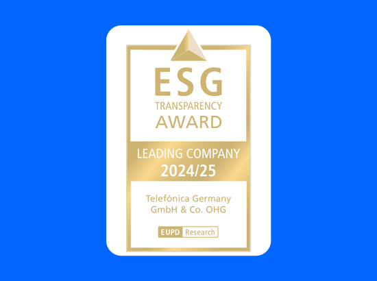 ESG Transparency Award 2024/25: Hohe Transparenz des ESG-Reports. Link: esg-transparency-award.de