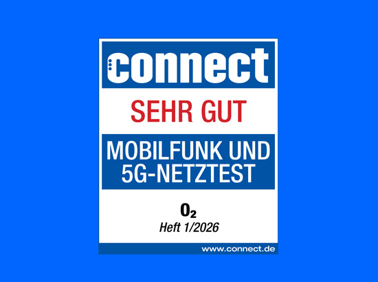 connect Siegel Heft 1 2026: Sehr gute Wertung für o2 im Mobilfunk und 5G-Netztest